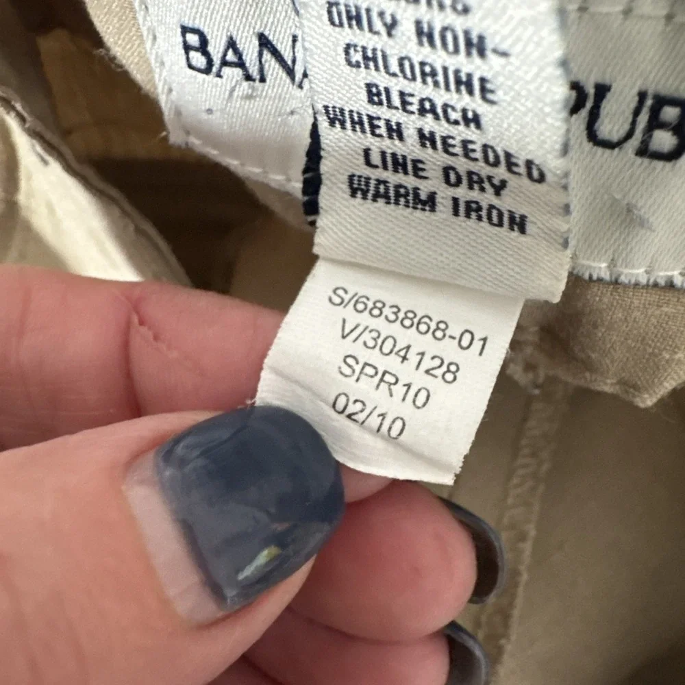 Banana Republic Linen Cargo Pants Womens 10 Tan‎ Convertible Hiking Beachy Comfy